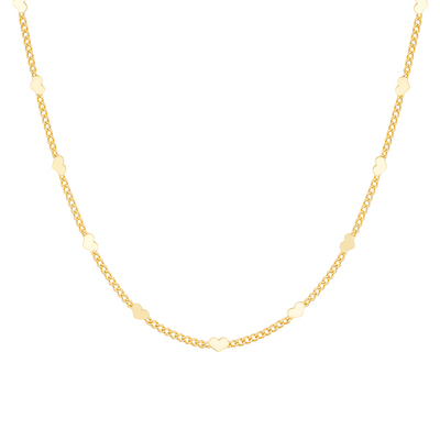 [르세라핌 카즈하, 레드벨벳 조이 착용] heart chain necklace : Gold