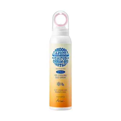 아리얼 스무스 앤 퓨어 아이스 쿨링 데오 스프레이 - 만다린 시트러스 150ml