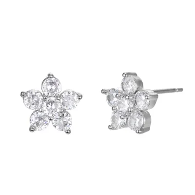 (Silver.925 post) Plum Blossoms White Earring