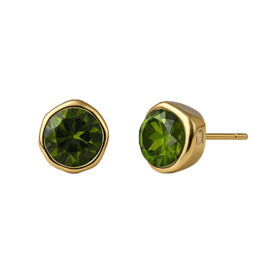 벨라 스와로브스키 귀걸이_미디움_Olivine(Gold)