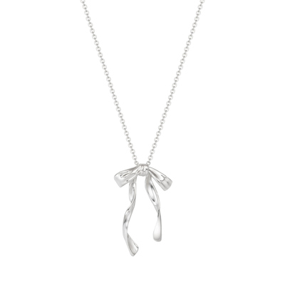 Ribbon Curved Long Necklace