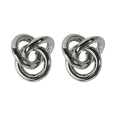 mobius silver earring