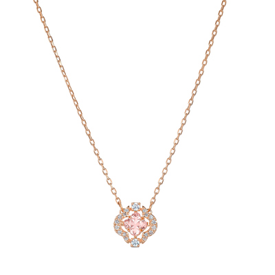 UNA:NECKLACE CL CZMO/ROS