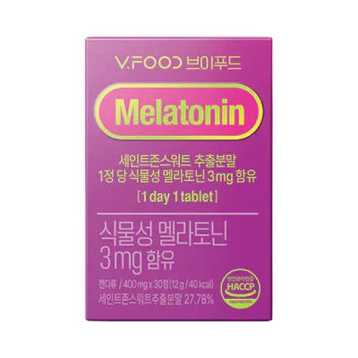 브이푸드 식물성 멜라토닌 3mg 30정