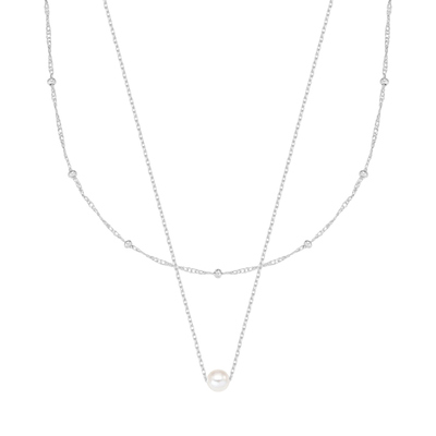 dusk pearl layered necklace