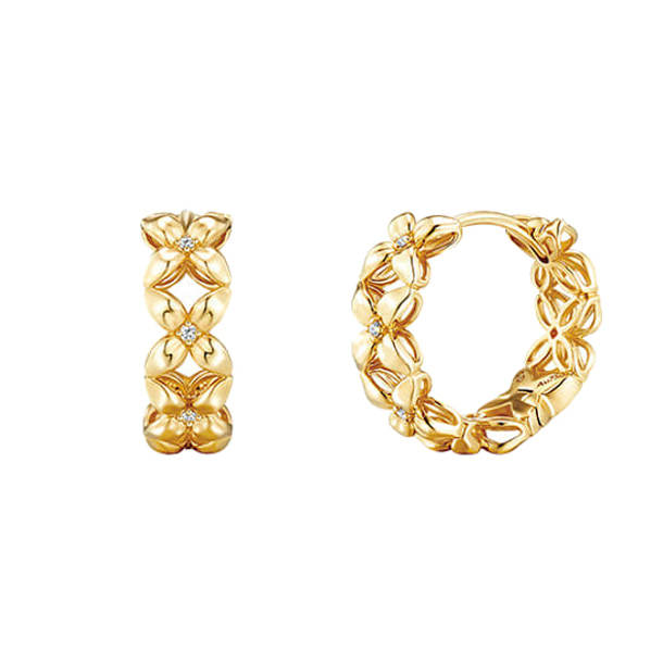 [Golden dew] 韓国☆18K Gold☆LikeAmovie 3 Earrings Golden dew] 韓国☆18K Gold☆LikeAmovie 3 Earrings Amazon.com