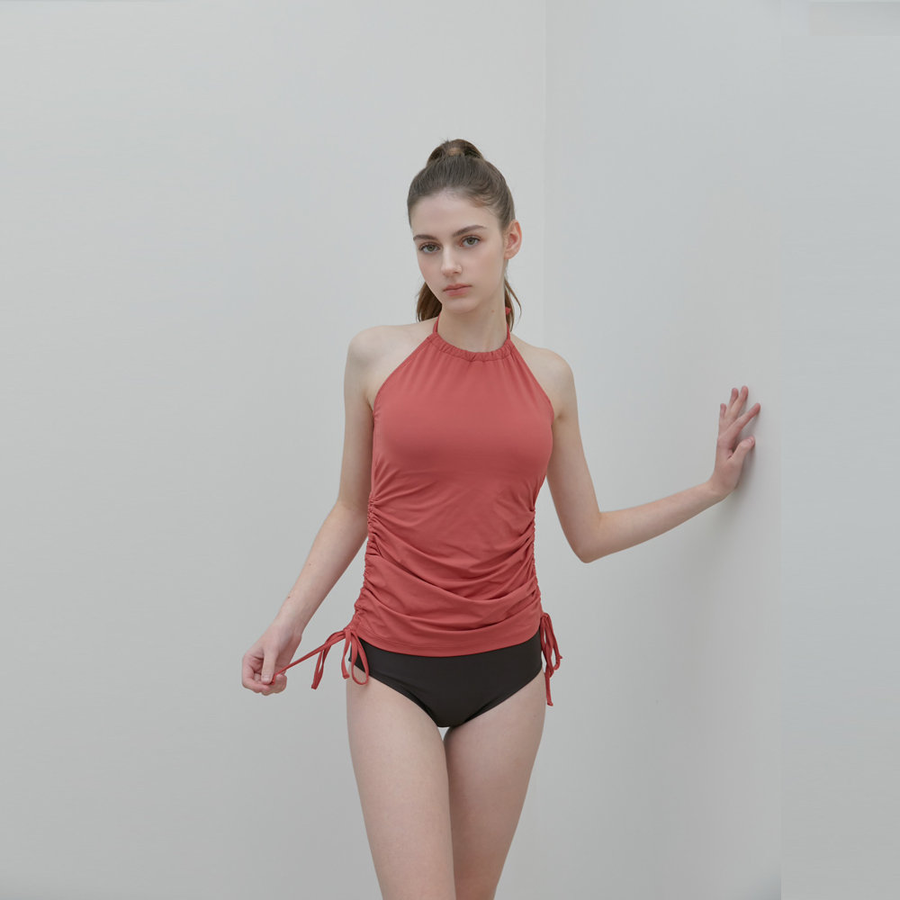 롯데면세점 [안단테나인] 홀터 스트링 상의 버건디