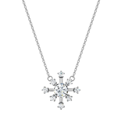 Galaxy 펜던트, 랩 그로운 다이아몬드 0.5ct tw, 라운드 컷, 18K 화이트 골드