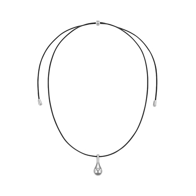 [에스파 윈터 착용] bottle pendant leather necklace : White