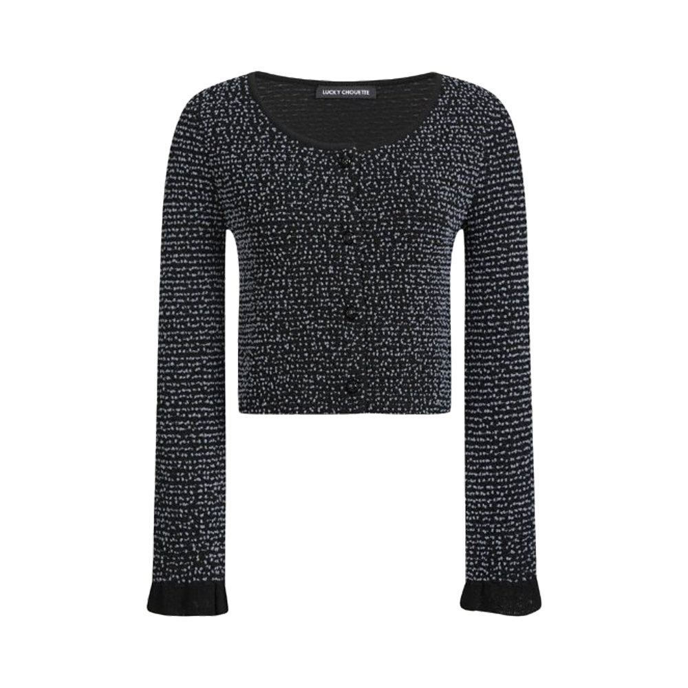 롯데면세점 [럭키슈에뜨] Volume Tissue U-neck Knit Cardigan