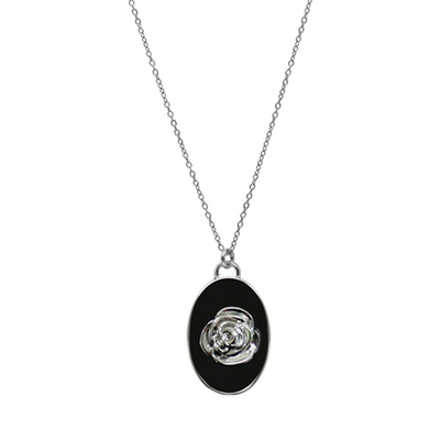 [현아 착용]rose necklace(black S)