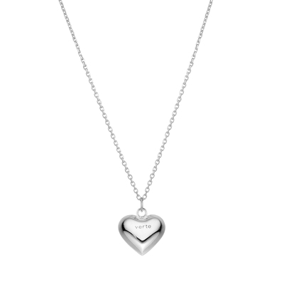 Un.silver.165 / full heart necklace (12mm/silver)