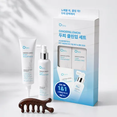 오브라 진저레몬 두피 클린업세트 두피괄사 포함