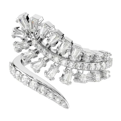 VIENNA:RING FEATHER WHI/RHS