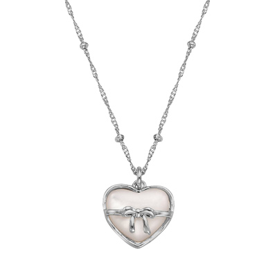[태연, 아이브 리즈 착용] holiday heart necklace_silver