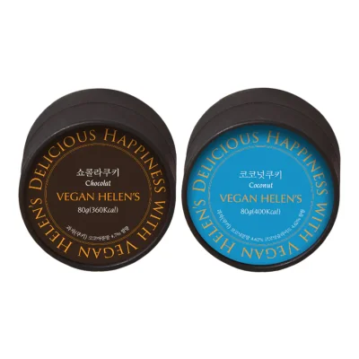 비건 블랙시리즈 쿠키 80g 2개입 세트 (쇼콜라 코코넛)