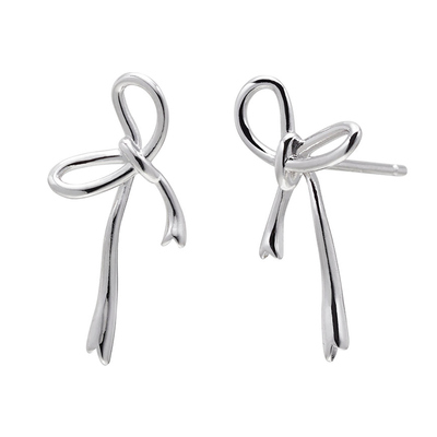 (silver.925) saggy ribbon earring