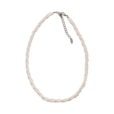 Handmade spiral pearl necklace