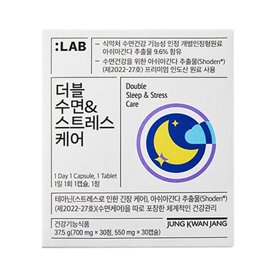 더블 수면&스트레스케어(550mg*30캡슐+700mg*30정,멀티PTP)