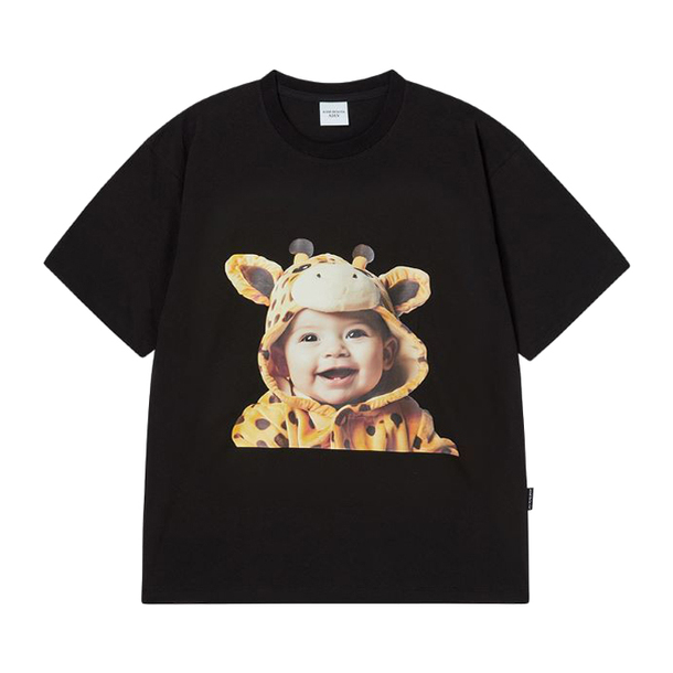 Tシャツ・カットソー GLOWNY 34 BUTTON FLY TEE BLACK 23T0013 Lotte Duty Free