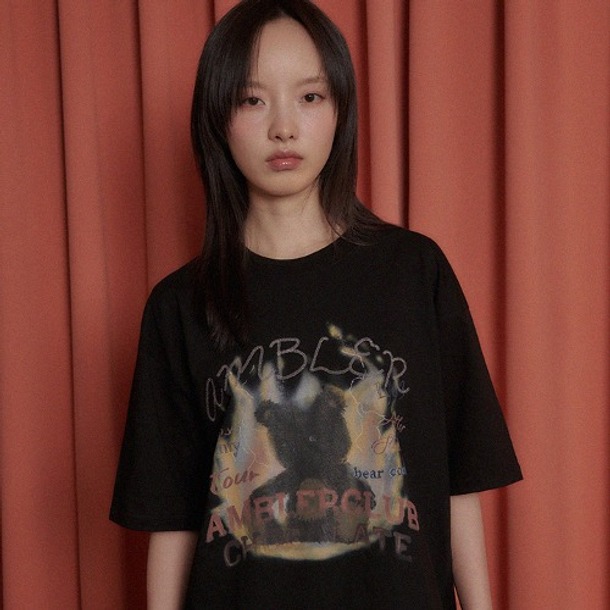 Tシャツ・カットソー +AMBLER+ I Bear U Overfit Raglan Sweatshirt Brown AMM1214 Designer fashion, Seoul-fully created | W Concept