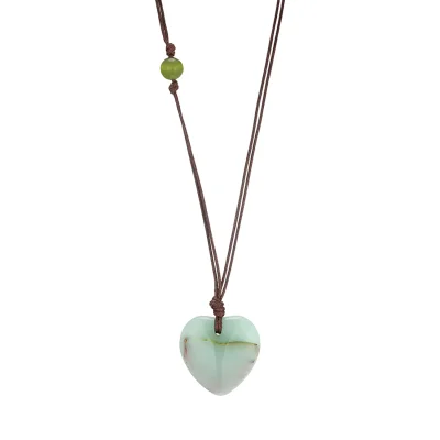 heart double string necklace :Mint