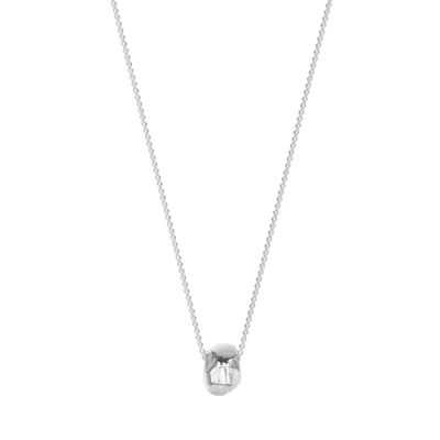 Mini hammer ball necklace_Silver