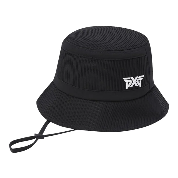 PXG バックリボン　バケットハット ブラック　黒系　ゴルフ ロッテ免税店