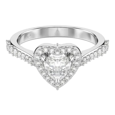 UNA:RING HRT WHITE/RHS