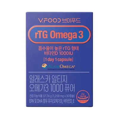 브이푸드 알래스카 알티지 오메가3 퓨어 1000 30캡슐