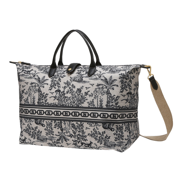 HAZZYS ★ Signature H Patch Black Tote and Shoulder Bag M Leather crossbody bag Hazzys Black in Leather - 37874432